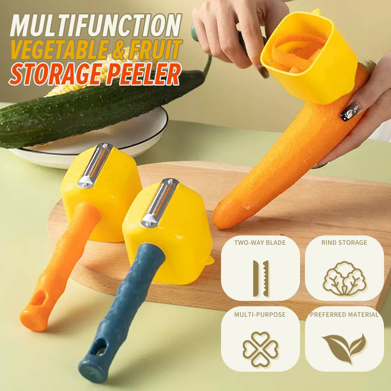 idrop Kitchen Multifunction Fruit & Vegetable Storage Peeler / Pengupas Sayur & Buah Pelbagai Guna / 收纳削皮器
