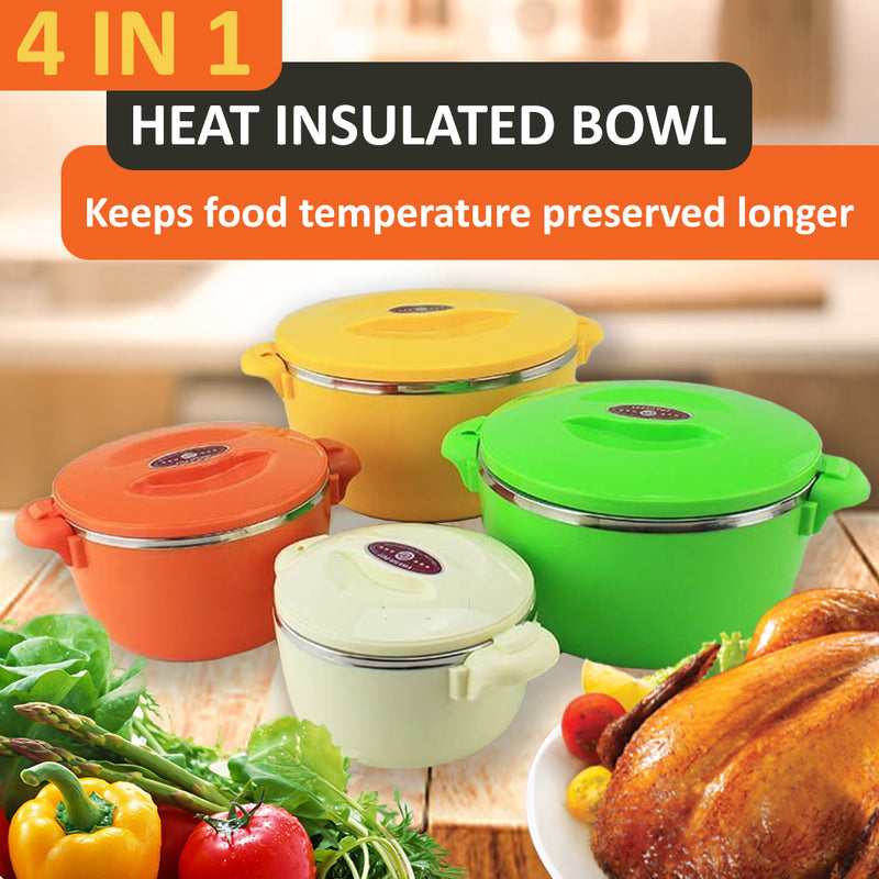 idrop [ 4 IN 1 ] Heat Insulated Seal Tight Fresh Pot Food Container / Bekas Makanan Insulasi haba / 隔热密封密封食品容器 [ 16CM / 20CM / 24CM / 28CM ]