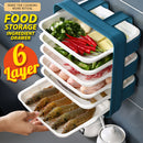 idrop [ 6 LAYER ] Wall Mounted Kitchen Food Cooking Preparation Tray Drawer