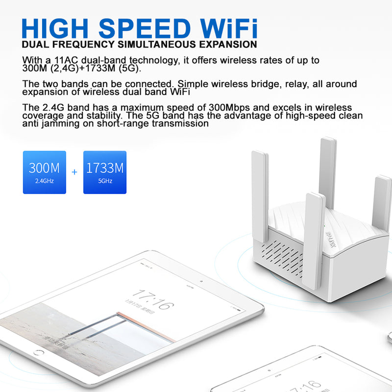 idrop TP-LINK AC2100 Wifi Wireless Coverage Extender 4 Antenna ( 2Ghz & 5Ghz )