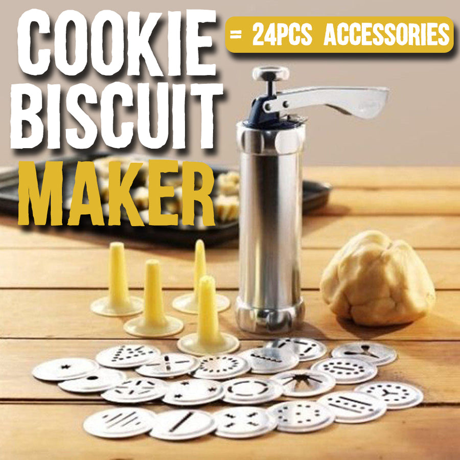 25-Piece Biscuit Maker Cookie Press Set - Pump Shaper For Cake & Cookie Decorating 4 thumbnail image
