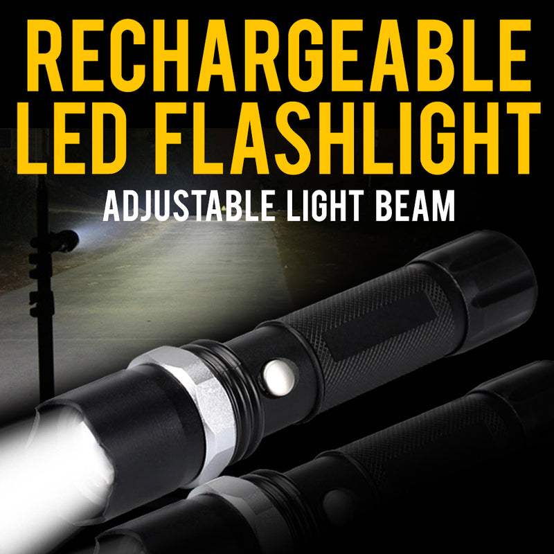 idrop Strong LED Rechargeable Flashlight / Lampu Suluh