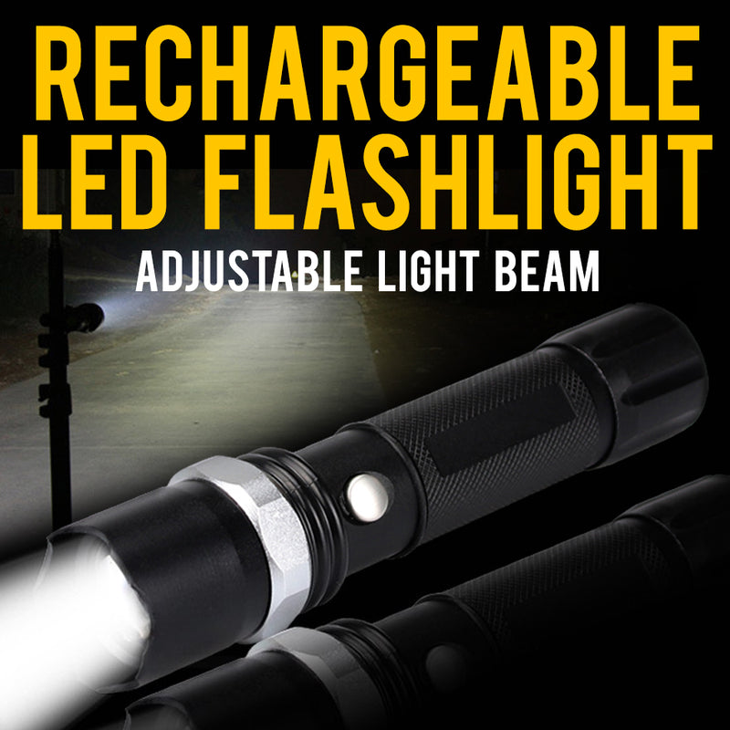 idrop Strong LED Rechargeable Flashlight / Lampu Suluh