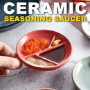 idrop Ceramic Seasoning Saucer Plate Leaf Design / Piring Seramik Penghidang Perencah Perasa / 陶瓷碟 4.5^树叶分格陶瓷调味碟11.5*9.5CM