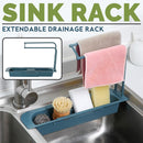 idrop [36cm~50cm] Household Extendable Kitchen Sink Drainage Rack for Cleaning Accessory & Rag Storage