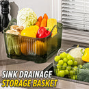 idrop PET Portable Mobile Drainage Sink Storage Basket / Bekas Sinki Penyimpanan Penyimpanan / PET移动水槽收纳篮