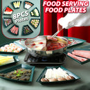 idrop [ 8PCS ] Crescent Dining Serve Plate Food Platter / Pinggan Lauk Makanan / 塑料月牙盘