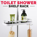 idrop Toilet Shower Mounted Storage Shelf Rack