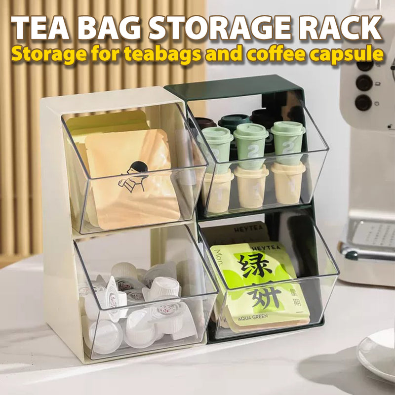 idrop [ 2 LAYER ] Tea Bag & Coffee Capsule Multifunctional Storage Box / Bekas Rak Penyimpanan Uncang Teh & Kopi / 大U口设计多用架(茶包收纳)