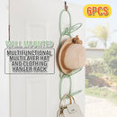 idrop Wall Mounted Multifunctional Stacking Hat & Clothing Hanger / Tempat Penyangkut Topi & Baju Dinding / 壁挂连环衣帽架 创意可挂式丝巾帽子收纳挂架 6只装