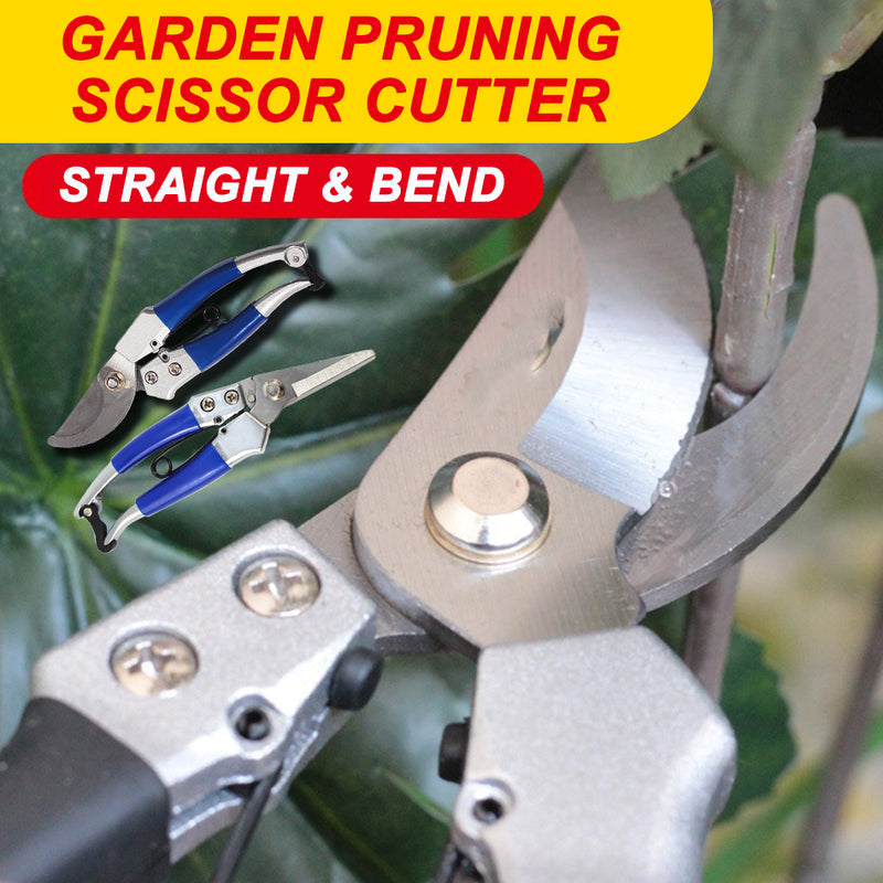 idrop Straight / Bend Garden Scissors Gardening Pruning Twigs and Branch Cutting Shear Clipper / Pemotong Ranting Pokok / 园艺修剪刀