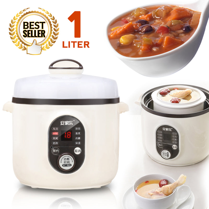 idrop 1L STEAM POT - Multipurpose Electric Ceramic Cooker