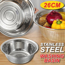 idrop [ 26CM ] Stainless Steel Washing Drain Basin Strainer Bowl