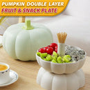 idrop [ 2 LAYER ] Pumpkin Shape Dried Fruit Snack & Candy Storage Bowl Tray Snack Plate / Bekas Simpan Makanan & Gula-Gula / 塑料南瓜双层果盘