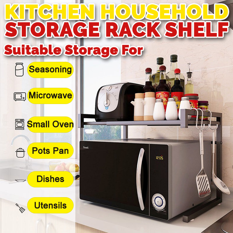 idrop Kitchen Extendable Retractable Househeld Storage Shelf Rack