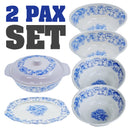 idrop Blue Ornamental Kitchen Dining Tableware Set 2 [ 6 Pcs / 12 Pcs ]