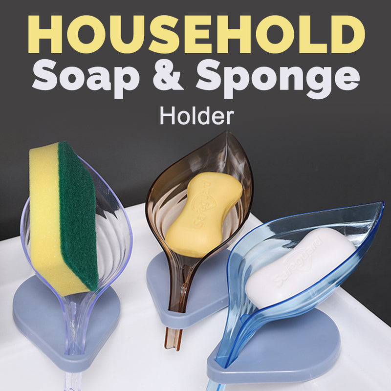 idrop Soap & Sponge Leaf Shape Shower Toilet Holder