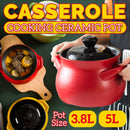 idrop [ 3.8L / 5L ] Ceramic Casserole Cooking Pot with Lid Cover