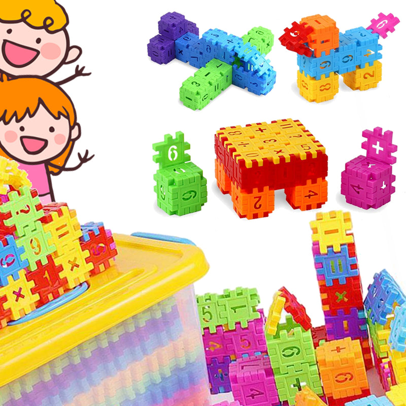 idrop Colorful Number and Alphabet Toys Interlocking Puzzle Toy Pieces