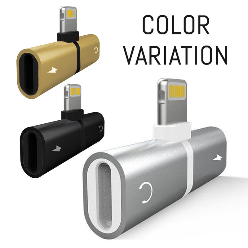 idrop 2 IN 1 Lightning Splitter Adapter [Audio/Call/Charge] Compatible for iPhone 7/8/X