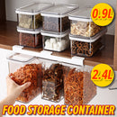 idrop Transparent Seal Tight Leakproof Food Grain Storage Container and Sliding Mount Holder [ 0.9L / 2.4L ]