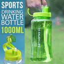 idrop [ 1000ml ] Sports Drinking Water Bottle with Drink Straw / Botol Air Minuman / 塑料水壶