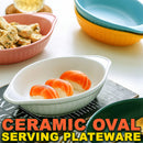 idrop Ceramic Oval Baking Plateware Kitchen Food Serving Plate