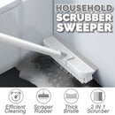 idrop 2 IN 1 Household Floor Scrubber and Sweeper Brush Broom