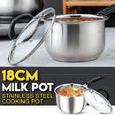 idrop [ 18CM ] Milk Pot Induction Stainless Steel Cooking Pot