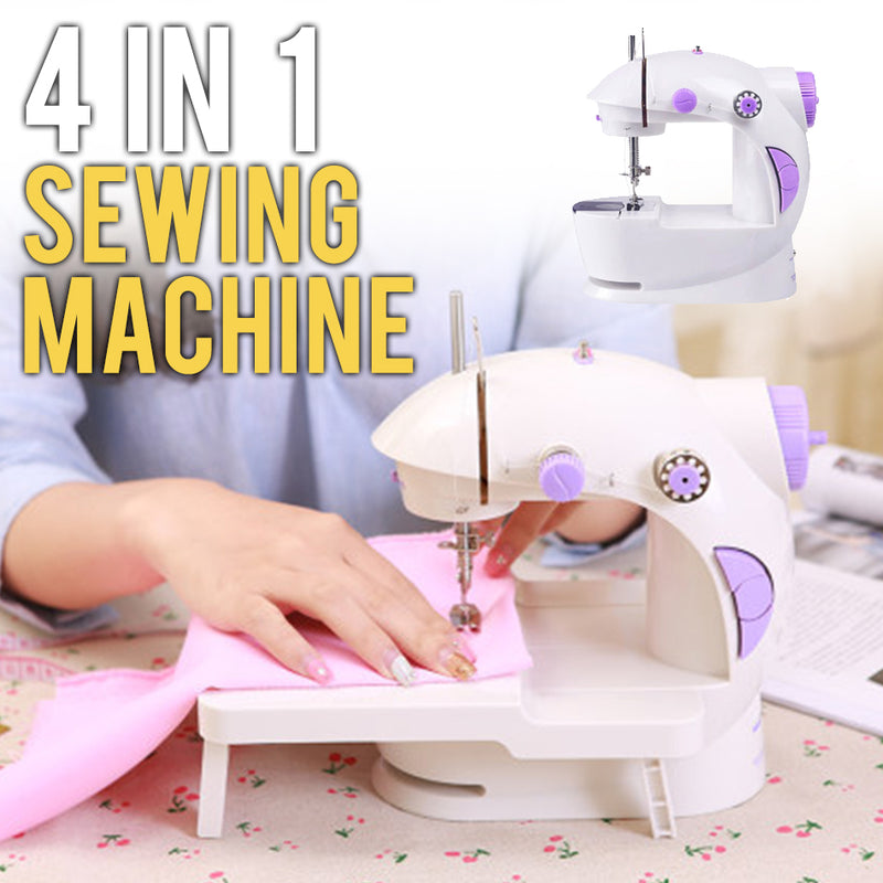 idrop  4 IN 1 Portable Mini Dual Speed Automatic Thread rewind Sewing Machine with LED Light