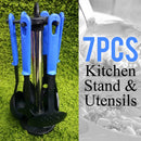 idrop 7pcs Kitchen Tool Stand + Kitchenware Utensils