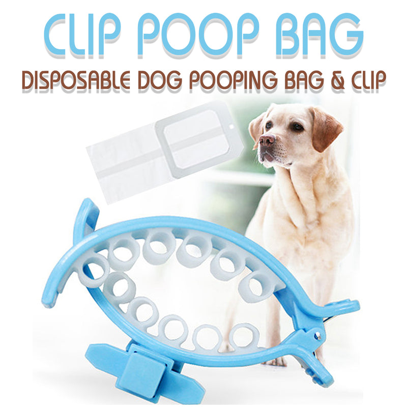 idrop Clip Poop Bag - Disposable Dog Pooping Bag & Clip [ 20pcs Bag ]