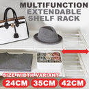 idrop Multifunction Wardrobe Cabinet Adjustable Length Storage Shelf Rack