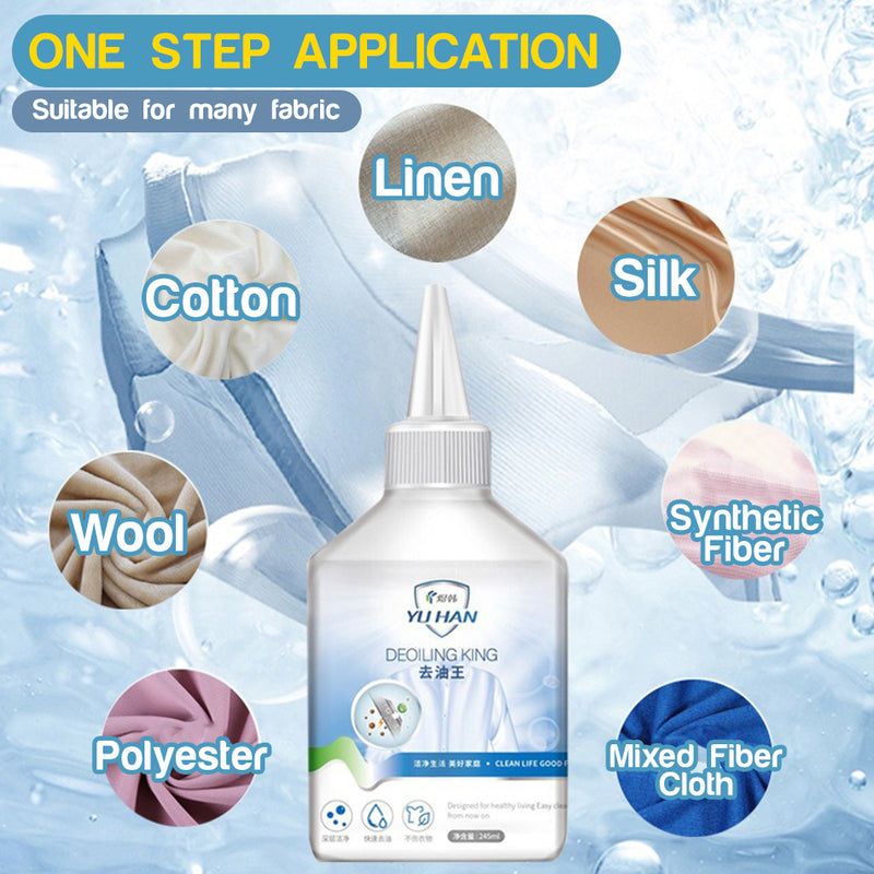 idrop [ 245ml ] Clothes Degreasing Stain Remover Cleaner / Pembersih Kesan Kotoran Pakaian / 245ML去油王(衣服去污神器)(煜 韩YU HAN)DEOILING KING