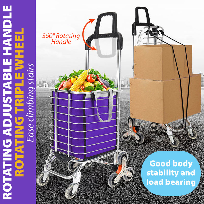 idrop Heavy Duty Foldable Grocery Cart Basket Trolley for Shopping & Courier  / Troli Mudah Alih Boleh Lipat / 用于购物和快递的重型可折叠杂货车购物篮手推车
