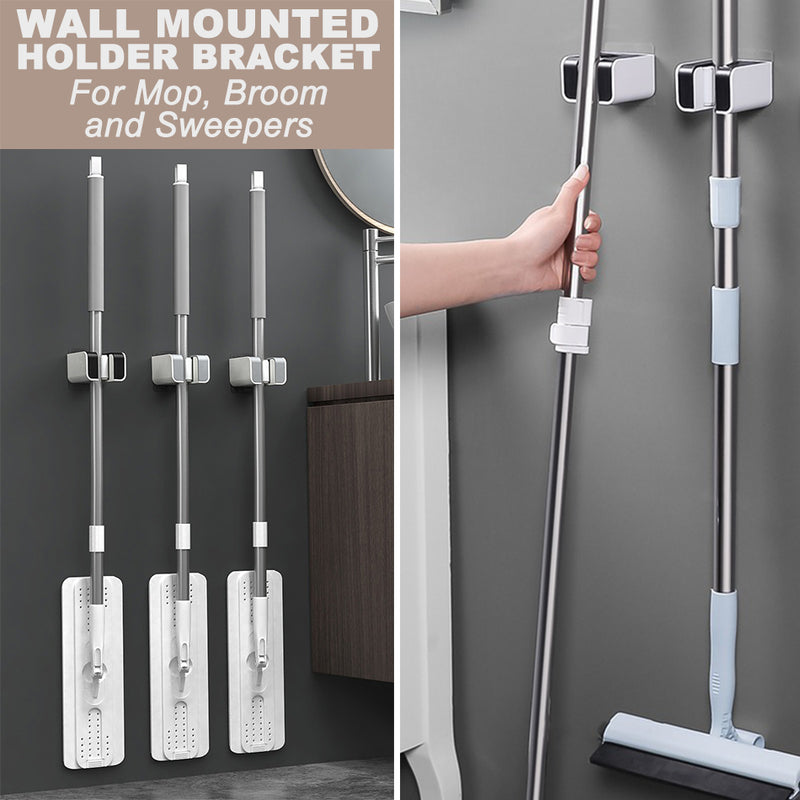 idrop Wall Mounted Mop Sweeper Holder Bracket / Tempat Gantung Dinding / 壁挂式托把架