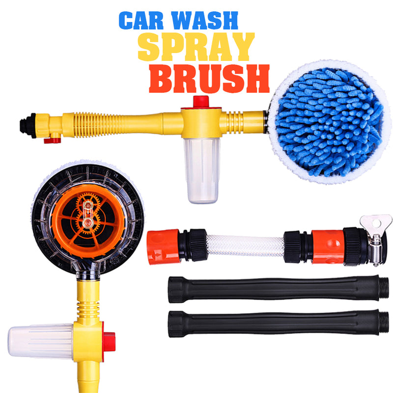 idrop CAR WASH Rotating Cleaning Spray Brush