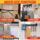 idrop Wall Mounted Foldable Aluminium Laundry Drying Rack / Rak Sidai Baju Boleh Lipat / 太空铝二折黑色双用按装晒衣架