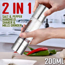 idrop [ 2 IN 1 ] Salt & Pepper Shaker Mill Grinder / Alat Kisar Garam & Lada / 双头胡椒研磨器2 IN 1