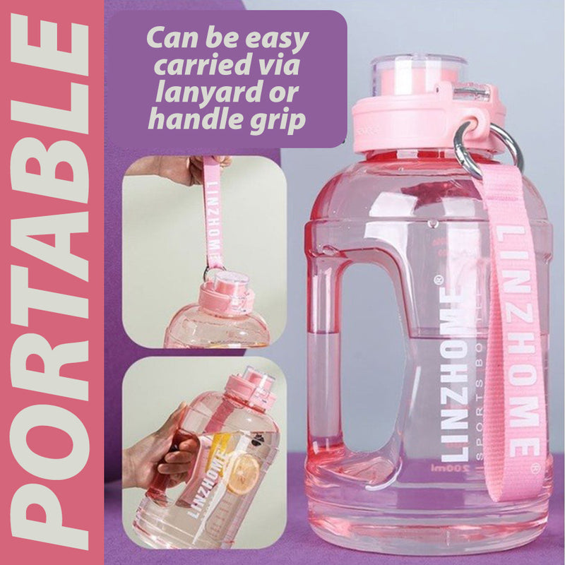 idrop [ 1000ml ] Sports Gym Drinking Water Bottle / Botol Air Minuman Sukan / 1000ML 吨吨桶(圆)(塑料水壶)