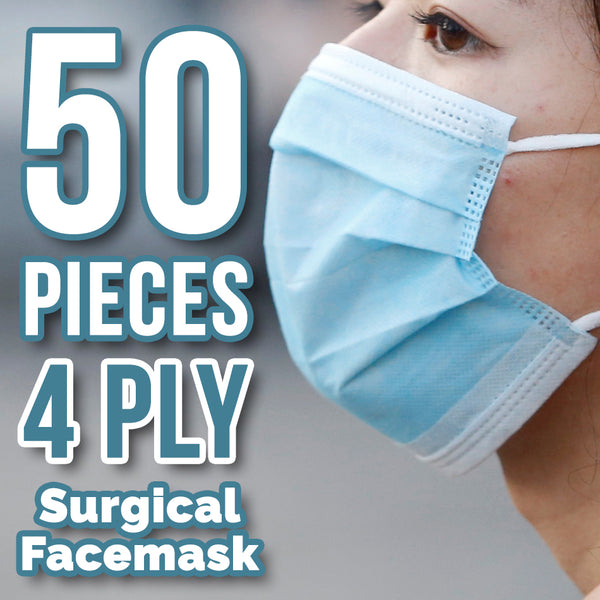 idrop [ READY STOCK ] 4 Ply Filter Layer Disposable Surgical Face Mask [ 50pcs ]