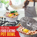 idrop Disposable Takeaway Tin Foil Food Storage Bowl Pot with Lid Cover