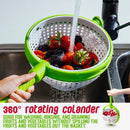 idrop 360° Degree Rotating Washing Rinsing & Draining Colander / Bekas Basuh Cuci Sayur dan Buah Senang Putar / 旋转蔬菜沥水器