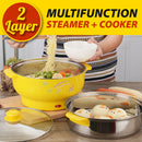 idrop [ 30CM ] 2 layer Nonstick Multifunction Electric Steamer and Cooker Cooking Pot