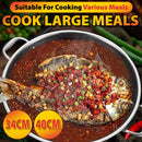 idrop [ 34CM / 40CM ] Kitchen SUS316 Stainless Steel Cooking & Steaming Nonstick Honeycomb Wok & SUS304 Steamer / Kuali periuk Memasak dan Stim / (KATA)鸿运驰新(内外蜂窝)加蒸格34CM/40CM双耳玻璃组合盖 316炒锅