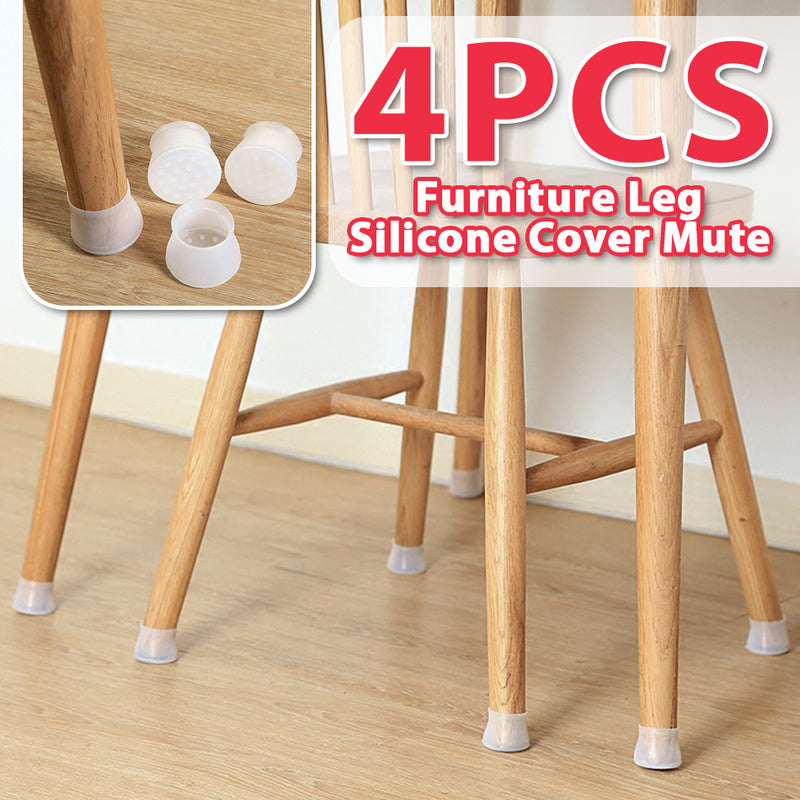 idrop 4PCS Elastic Anti Slip Protection Silicone Cover Mute for Chair Table Furniture Leg