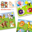 idrop BIG KNOB PUZZLE - Farm / Insect / Wild Animal Puzzle Toy
