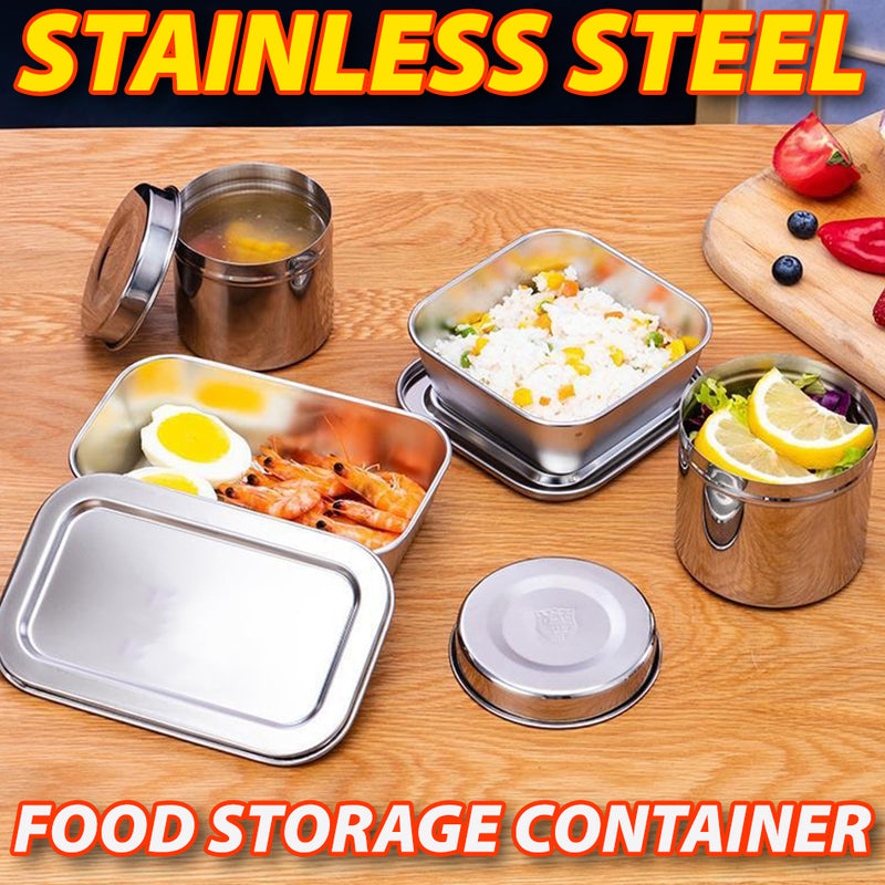 idrop [ 600ml ] Stainless Steel Food Sample Storage Box Container / Bekas Simpanan Makanan / 304方形加深不锈钢带钢储存盒（食物留样盒）