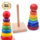 idrop STACKING TOY TOWER - Children Wooden Interactive Toy