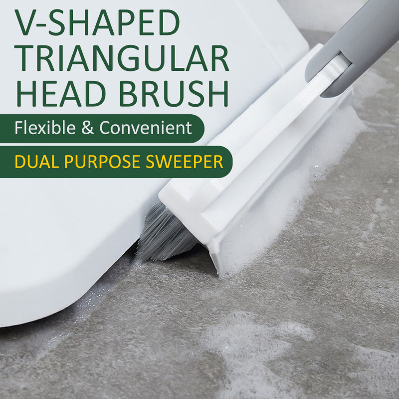 idrop Dual Purpose V-Shaped Rotatable Brush Head Floor Scrubber Sweeper / Alat Penyapu Mop Dua Dalam Satu / 两用V形可旋转刷头洗地机